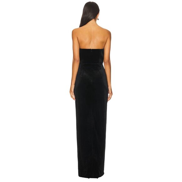 Amanda Uprichard x REVOLVE Wolfe Gown in Black Small New Womens Maxi Dress - Picture 2 of 11